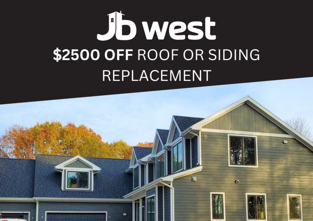 $2500 off roofing and siding replacements